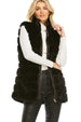 Reversible Zip Vest - Black Mink