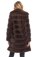 SIDEWALK SALE ITEM - Faux Fur Tres Mink Stroller Coat - Chocolate