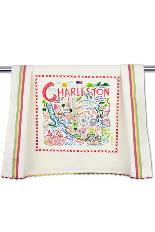 CS Embroidered Dish Towel - Charleston