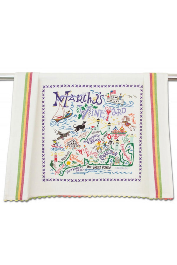 CS Embroidered Dish Towel - Martha's Vineyard