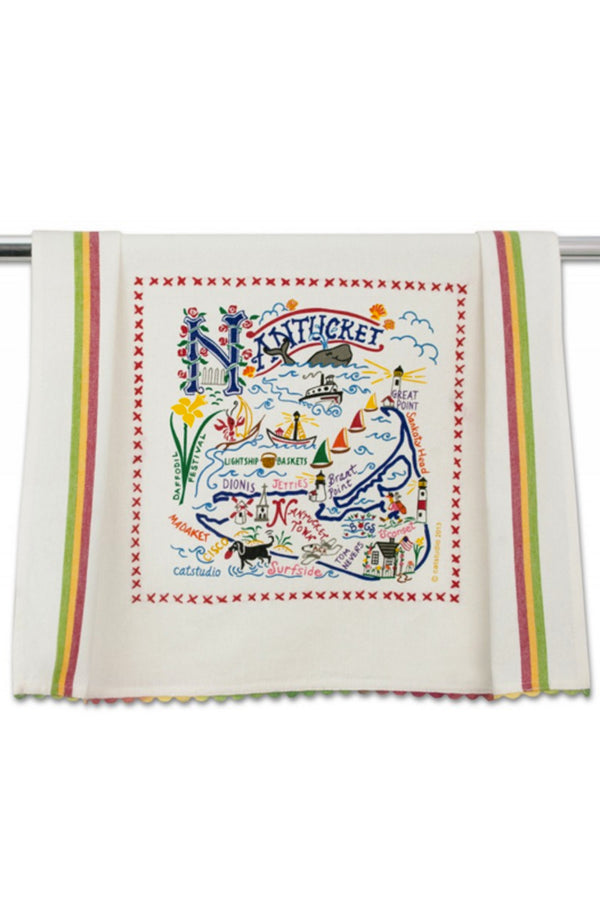 CS Embroidered Dish Towel - Nantucket