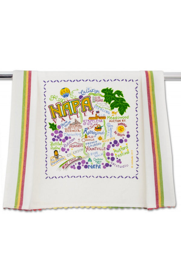 CS Embroidered Dish Towel - Napa Valley