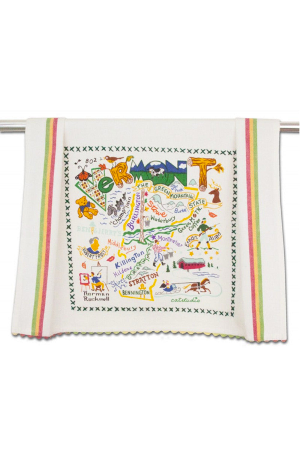 CS Embroidered Dish Towel - Vermont