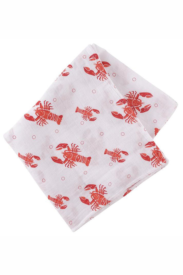 Hometown Swaddle Blanket - Heads Tails Lobster