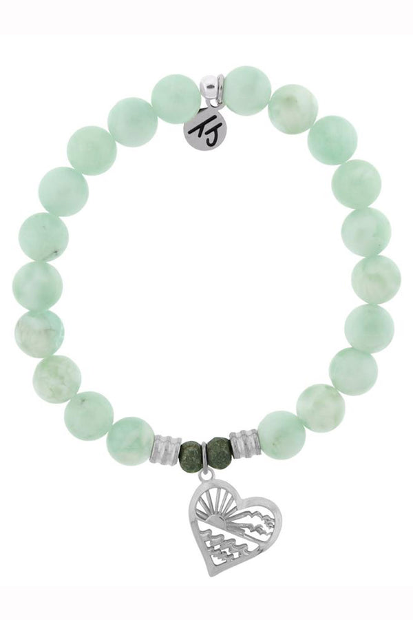 SIDEWALK SALE ITEM - Tiffany Jazelle Green Angelite Stone Bracelet - Seas The Day