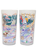 CS Frosted Glass Tumbler Cup - Long Island