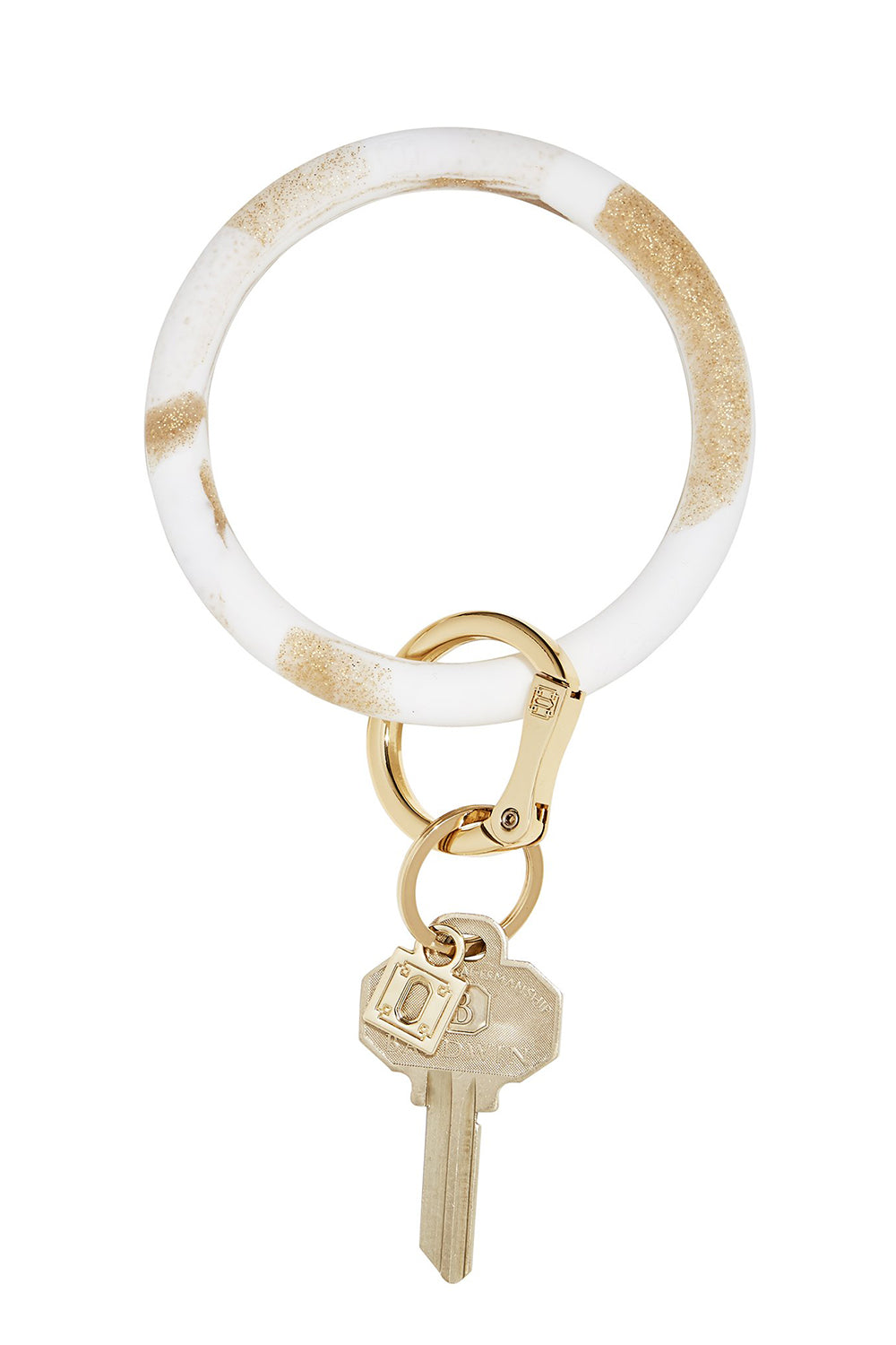 Silicone Big O Key Ring - Marble Gold Rush