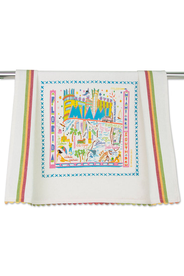 CS Embroidered Dish Towel - Miami