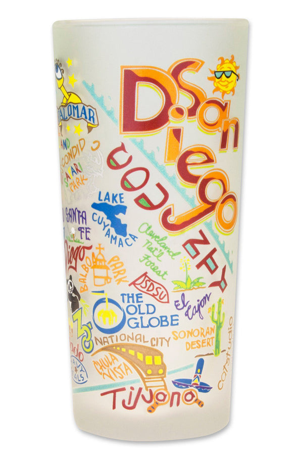 CS Frosted Glass Tumbler Cup - San Diego