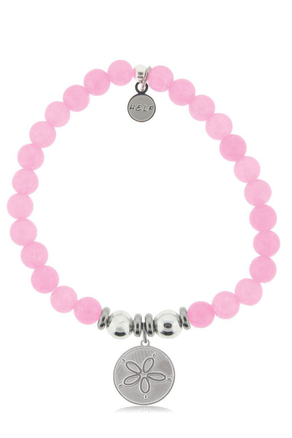 SIDEWALK SALE ITEM - Tiffany Jazelle Charity Bracelet - Pink Agate Sand Dollar