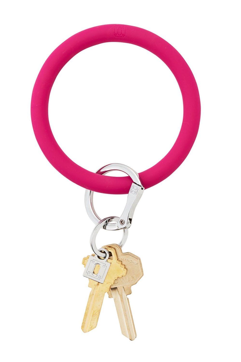 Silicone Big O Key Ring - Solid I Scream Pink
