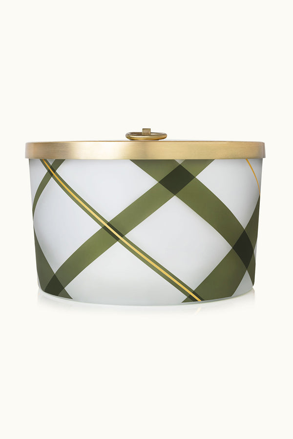 Frasier Fir Frosted Plaid Candle - Large