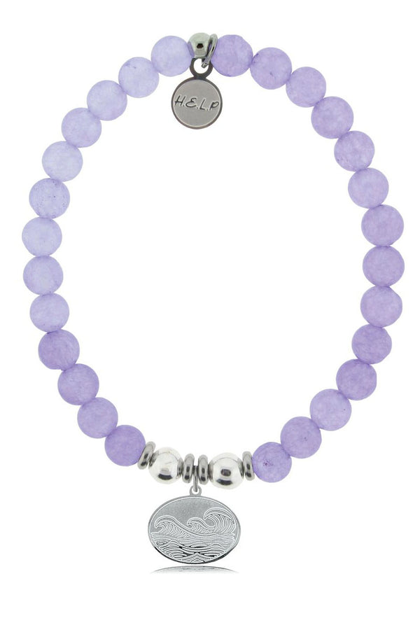 SIDEWALK SALE ITEM - Tiffany Jazelle Charity Bracelet - Purple Jade Wave