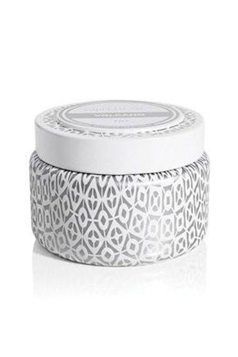 Printed Tin Candle - Volcano - White